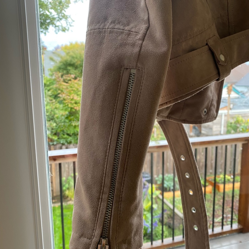 American Rag vegan suede moto jacket